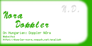 nora doppler business card